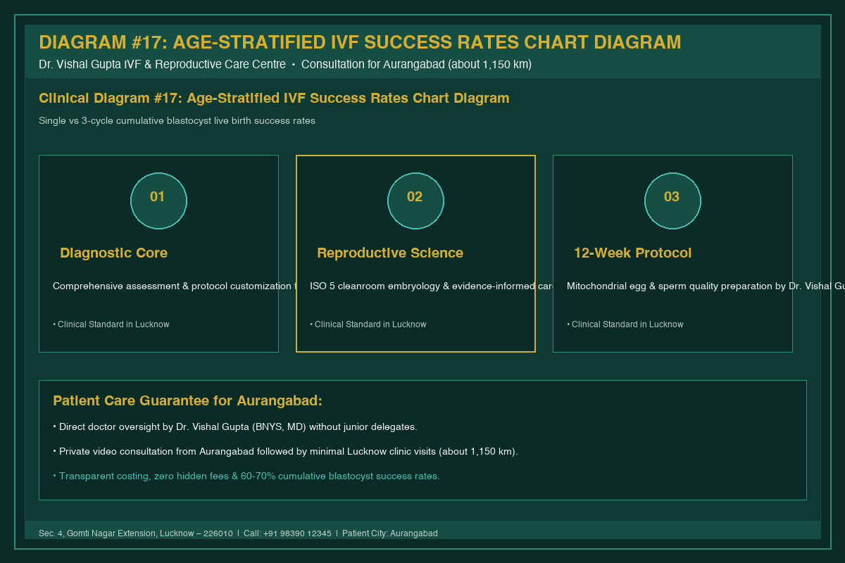 Medical Diagram #17: Age-Stratified IVF Success Rates Chart Diagram at IVF Centre Lucknow for couples in Aurangabad