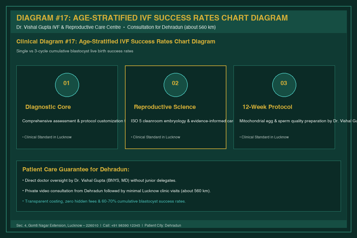 Medical Diagram #17: Age-Stratified IVF Success Rates Chart Diagram at IVF Centre Lucknow for couples in Dehradun