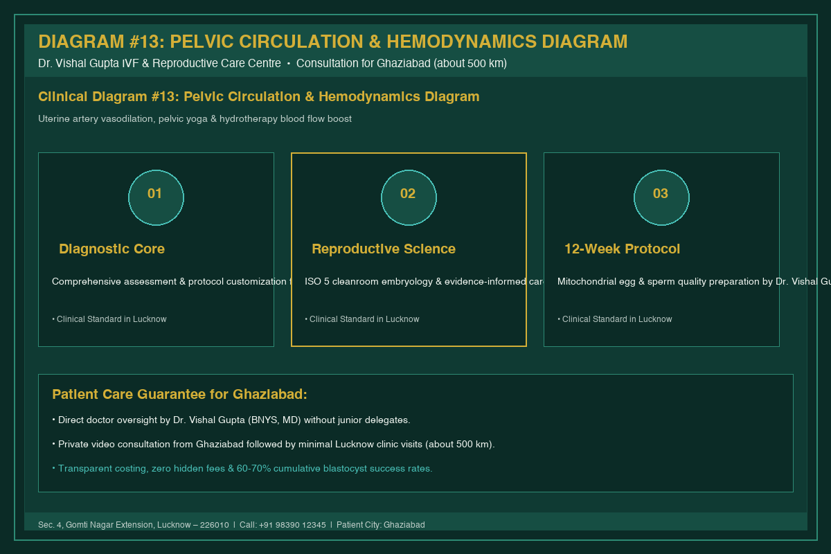 Medical Diagram #13: Pelvic Circulation & Hemodynamics Diagram at IVF Centre Lucknow for couples in Ghaziabad