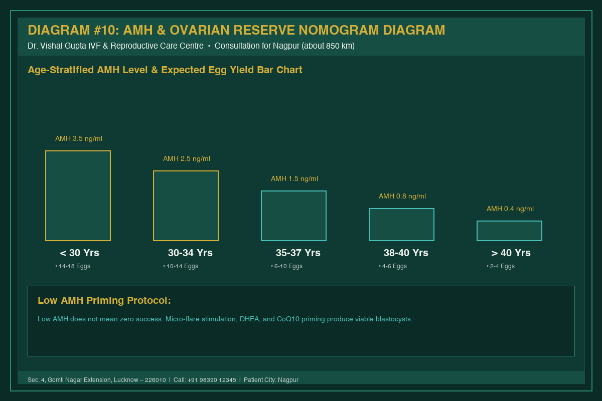 Medical Diagram #10: AMH & Ovarian Reserve Nomogram Diagram at IVF Centre Lucknow for couples in Nagpur